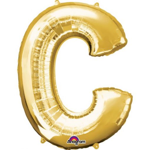 Gold Letter C - 16" Foil Balloon