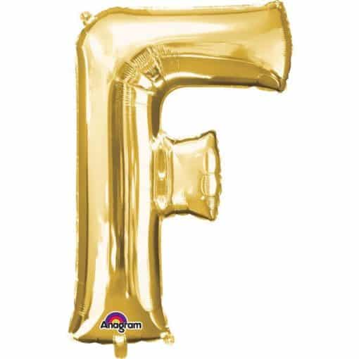 Gold Letter F - 16" Foil Balloon