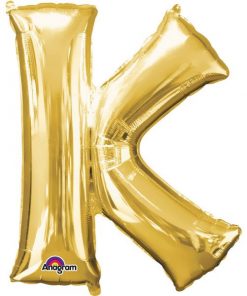 Gold Letter K - 16" Foil Balloon