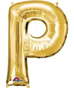 Gold Letter P - 16" Foil Balloon
