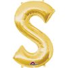 Gold Letter S - 16" Foil Balloon