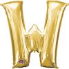 Gold Letter W - 16" Foil Balloon