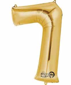 Gold Number 7 - 16" Foil Balloon