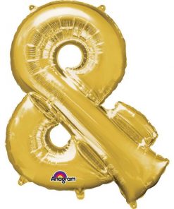 Gold Letter & - 16" Foil Balloon