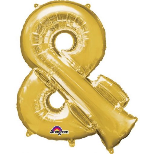 Gold Letter & - 16" Foil Balloon