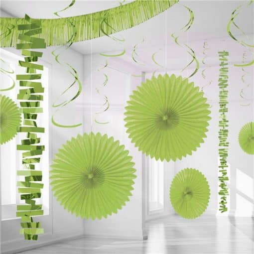 Lime Green Paper & Foil Room Decorating Kit