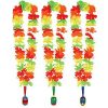 Mexican Fiesta Party Flower Hawaiian Lei with Wooden Maraca
