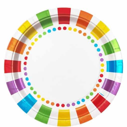 Rainbow Party Paper Plates