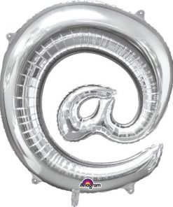 Silver Letter @ - 16" Foil Balloon