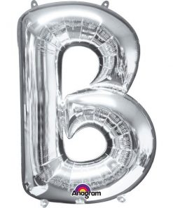 Silver Letter B - 16" Foil Balloon