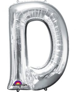 Silver Letter D - 16" Foil Balloon