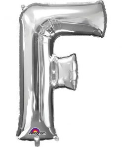 Silver Letter F - 16" Foil Balloon