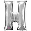 Silver Letter H - 16" Foil Balloon