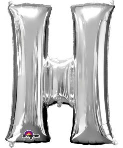 Silver Letter H - 16" Foil Balloon