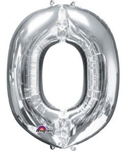 Silver Letter O - 16" Foil Balloon