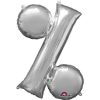 Silver Letter % - 16" Foil Balloon