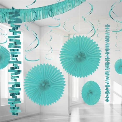 Turquoise Paper & Foil Room Decorating Kit