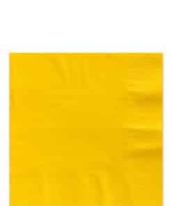 Yellow Beverage Napkins - 25cm