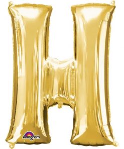 Gold Letter H - 16" Foil Balloon