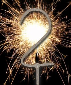 Number 2 Sparkler Candle