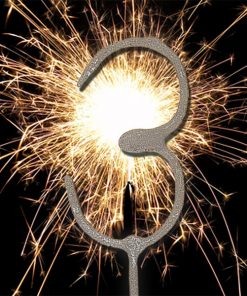 Number 3 Sparkler Candle