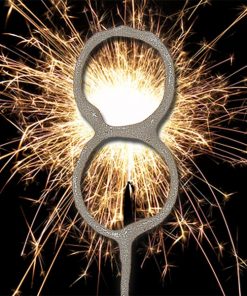 Number 8 Sparkler Candle