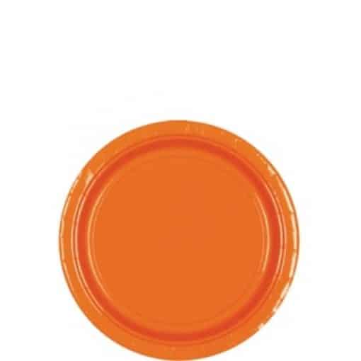 Orange Party Paper Dessert Plates