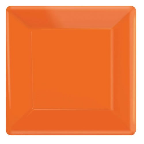 Orange Party Square Paper Plates - Fun Party Supplies Orange Party Square Paper Plates - Fun Party Supplies
