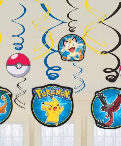 Fun Express Baking Party Hanging Swirls - 12 Piece 33 Inch Colorful Decorations