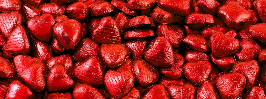 Red Foil Chocolate Hearts