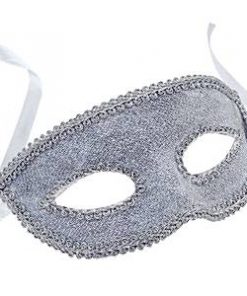 Silver Masquerade Mask with Ribbon