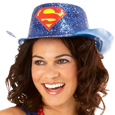 Supergirl Glitter Cowboy Hat