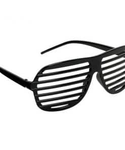 Black Slatted Glasses