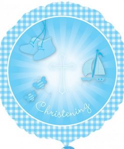 Christening Booties Blue Party Foil Balloon