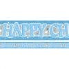 Blue Holographic Christening Foil Banner