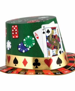 Casino Night Foil Card Hat