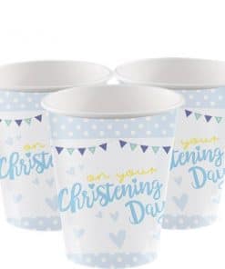 Christening Day Blue Paper Cups