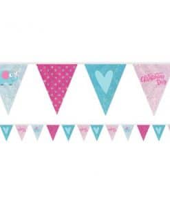 Christening Day Pink Holographic Foil Bunting