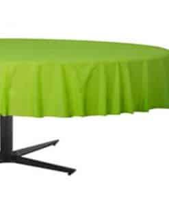 Lime Green Round Plastic Tablecover