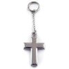 Metal Silver Cross on Keychain