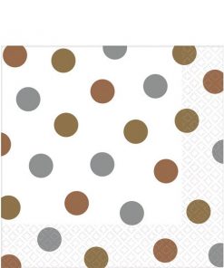 Metallic Polka Dot Party Paper Napkins