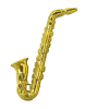 Gold Plastic Musical Instrument Decorations