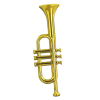 Gold Plastic Musical Instrument Decorations
