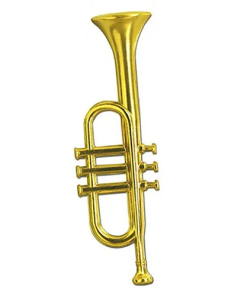 Gold Plastic Musical Instrument Decorations