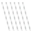 Silver Stripe Paper Straws