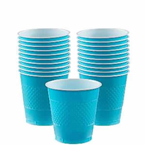 Turquoise Party Plastic Cups Fun Party Supplies