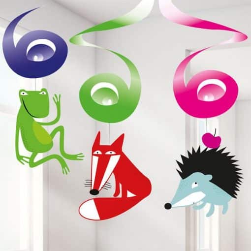 Animal Party Hanging Swirls