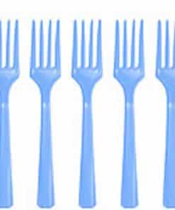 Baby Blue Party Plastic Forks