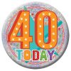 Happy 40th Birthday Badge