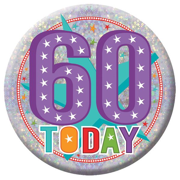 Buy Happy 60th Birthday Badge - Fun Party Supplies